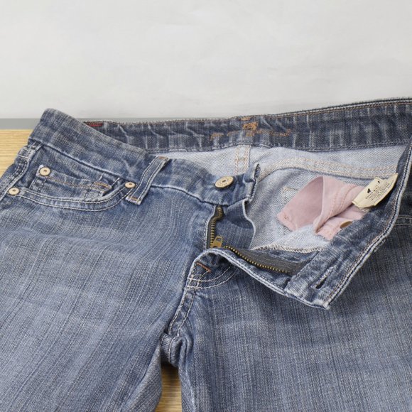 7 For All Mankind Carol Boot 26 (27 X 32 Women's Denim Jeans Medium Wash USA - Picture 10 of 13